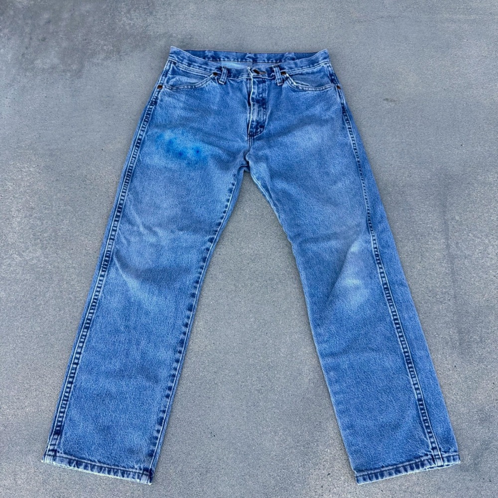 Wrangler Cowboy Cut Relaxed Fit Jeans Mens 33x30 Blue Denim 1013MWZGK Straight
